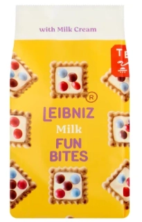 Sušenky LEIBNIZ 100 g s mléčnou náplní a barevným dražé