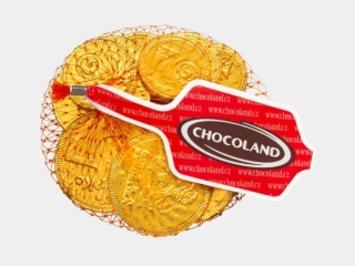 Čokoládové mince 2 Kč & 5 Kč 50 g - síťka