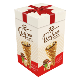 18x čoko kornoutky WAFINO 180 g krabička - OŘÍŠKOVÉ