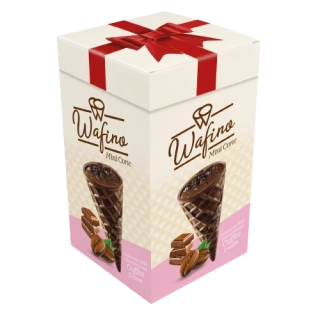 18x čoko kornoutky WAFINO 180 g krabička - KÁVOVÉ