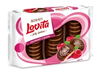 Dezertní piškoty ROSHEN LOVITA 420 g - MALINA