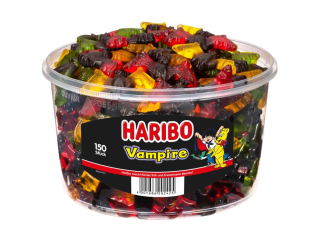 Želé HARIBO VAMPIRE 1.2 kg 150 ks - ovocné a lékořicové želé