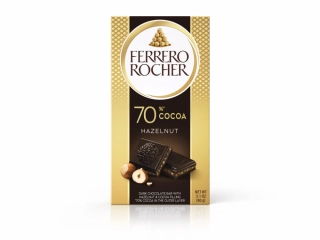 Čokoláda Ferrero Rocher 90 g hořká DARK 70 % s kousky oříšků