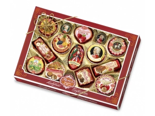 Luxusní dárková kazeta MOZART REBER QUADRAT 525 g - luxusní dárková kazeta
