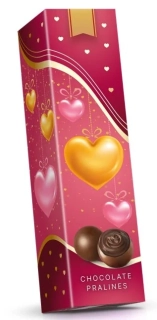 italské čokoládové mini pralinky 40 g - SRDÍČKA