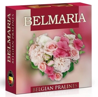 Belgické čokoládové pralinky - srdíčka 50 g - SRDÍČKO Z KVĚTŮ