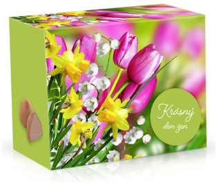 Belgické čokoládové lanýže 250 g KARAMEL - tulipány
