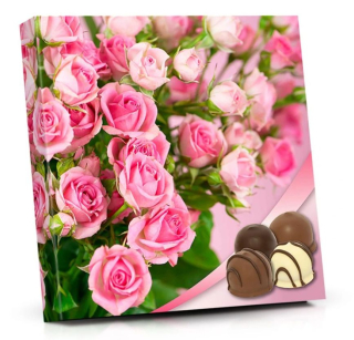 Belgické pralinky 200 g RŮŽE