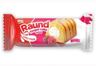 Piškotový řez RAUND MINI 22 g - VANILKA & malina (balení 24 ks) - SUPER CENA !!!