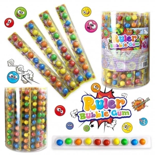 Žvýkačky kuličky RULER BUBBLE GUM 25 g - 10 ks žvýkaček