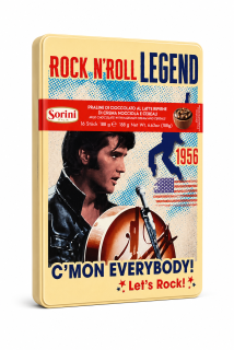 Italské pralinky SORINI 188 g kovová dóza - ELVIS PRESLEY