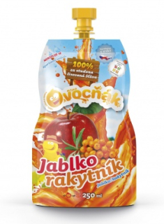Mošt OVOCŇÁK 250 ml Jablko - Rakytník