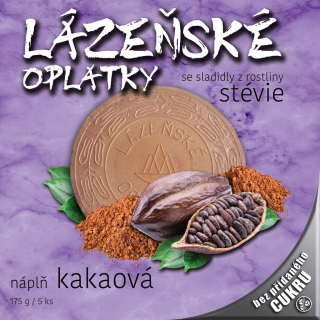 Lázeňské oplatky LIGHT se STÉVIÍ 175 g Kakaové