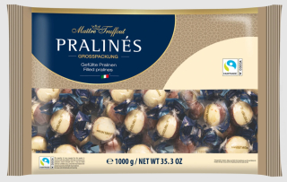 Čokoládové pralinky MAITRE TRUFFOUT 1 kg - DUO lísko-oříškové