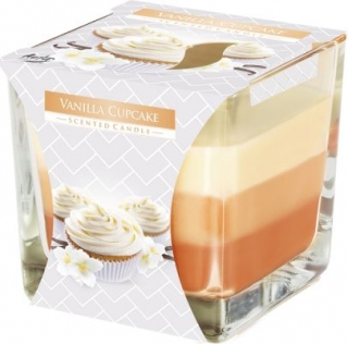 Bispol 3barevná svíčka Vanilla Cupcake