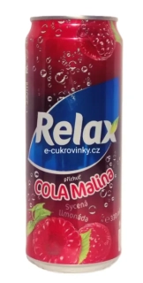Relax plech 0,33 ml COLA & MALINA sycený nápoj