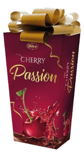 Bonboniéra VOBRO Passion Cherry s mašlí 210g