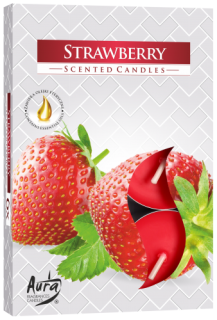 Bispol vonné čajové svíčky 6 ks - STRAWBERRY - jahoda
