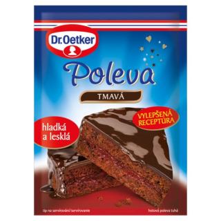 Dr.Oetker hotová poleva tuhá 100 g - TMAVÁ ČOKOLÁDA