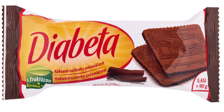 Kakaové sušenky s fruktózou DIABETA 90 g POLOMÁČENÉ