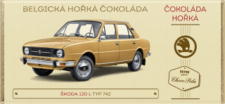 Čokoláda RETRO 100g Škoda 120L hořká