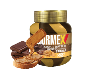 Kakaový krém 350 g DUO - z lískových oříšků a máslových sušenek