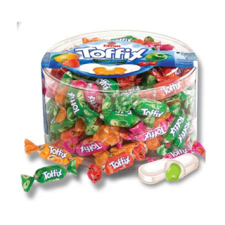 Ovocné karamely TOFFIX 400g MIX - dóza