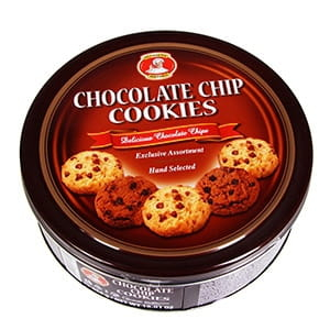 Sušenky s kousky čokolády 454 g CHOCOLATE CHIP COOKIES - v kovové dóze