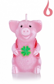 Svíčka 3D figurka - PRASÁTKO ve vestičce 70g