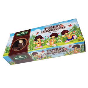Sušenky mini HOUBIČKY 60 g MLÉČNÁ ČOKOLÁDA