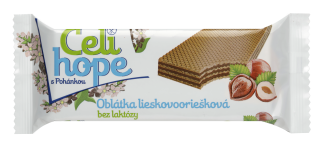 Celi Hope bezlepkové oříškové oplatky 25 g s pohankou