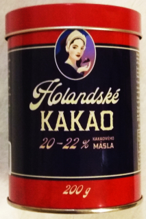 Kakao v prášku HOLANDSKÉ 200 g kovová dóza