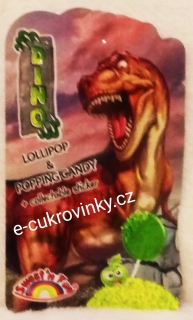Lízátka s práskacím práškem DINO + sběratelská nálepka