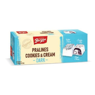 Bergen Pralines pralinky z bílé čokolády s brownie náplní 112g