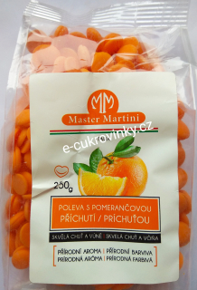 Italská čokoládová poleva MASTER MARTINI - ORANŽOVÁ 250g