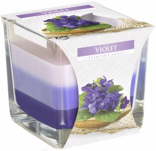 Bispol 3barevná svíčka Violet - fialky