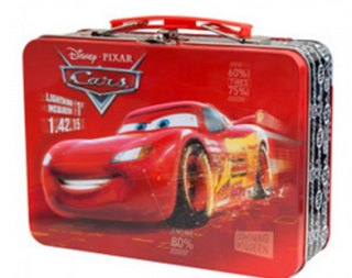CARS - svačinový kufřík s motivem Disney CARS + sušenky 40 g - VÝPRODEJ !!! DMT: 9/2025